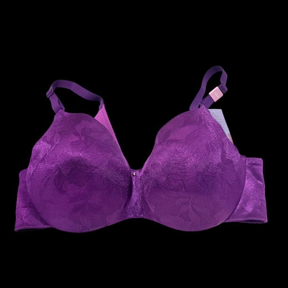 NWT Cacique 42ddd Purple Lightly Lined Balconette Back Smoother Underwire